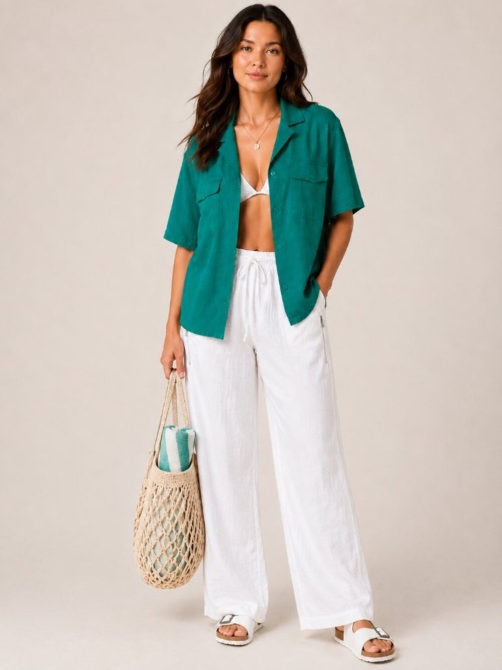 Athleta Echo Emerald Green Quick-Dry Travel Button Down Top Med. NWT⭐️